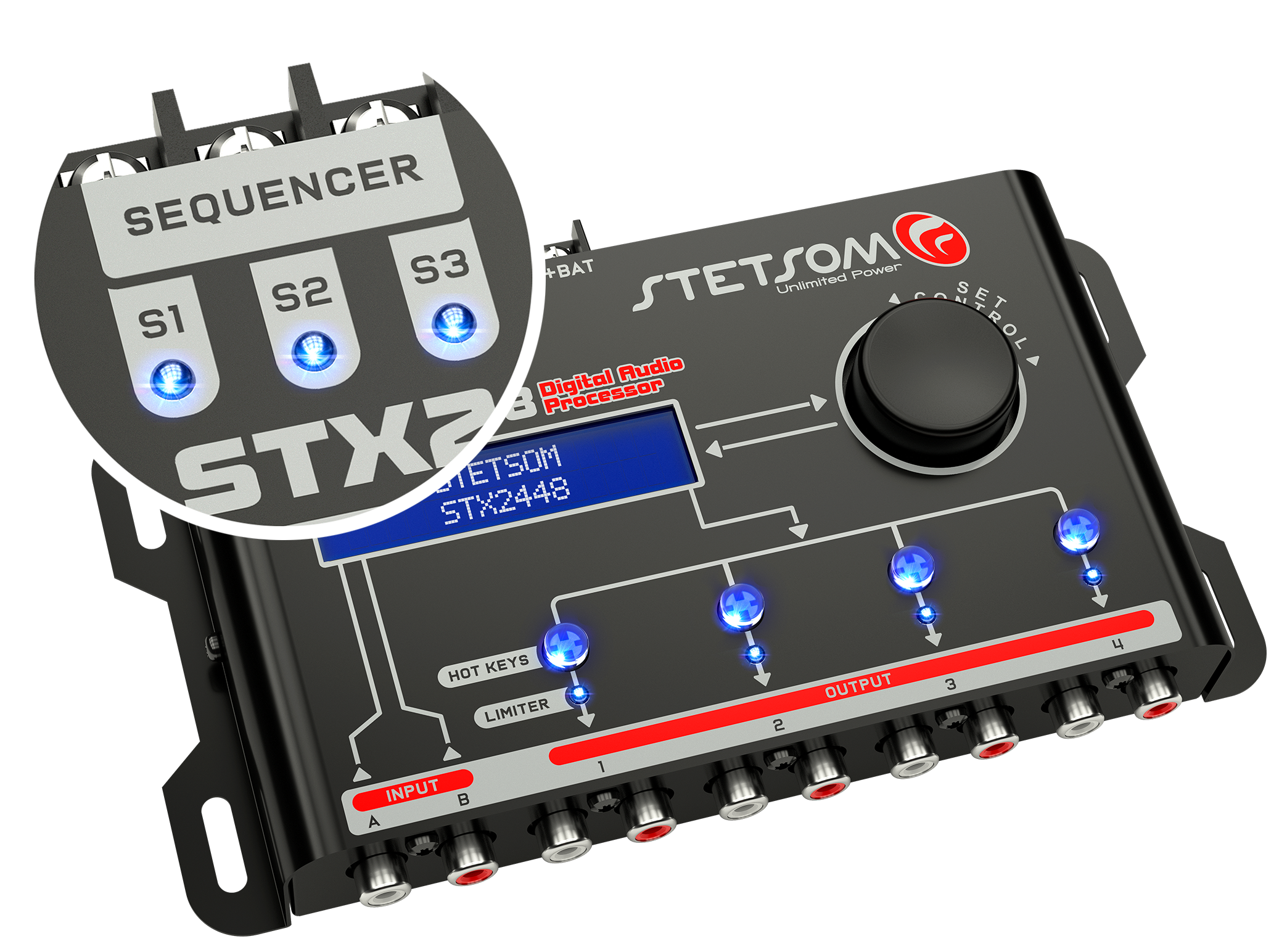 Stetsom STX2448 Áudio Processor 2-Channels 4-Ways