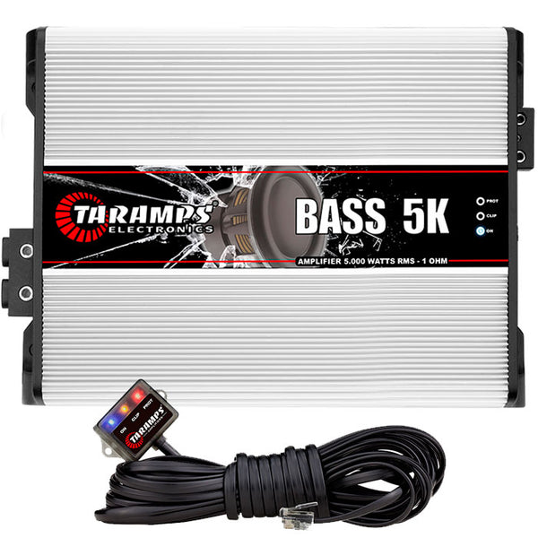 BASS5K 1 Ohm 5000W 1 Canal Amplificador de Audio para Coche Clase D